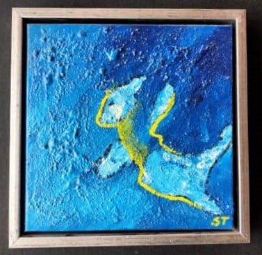 Mand der falder 30x30